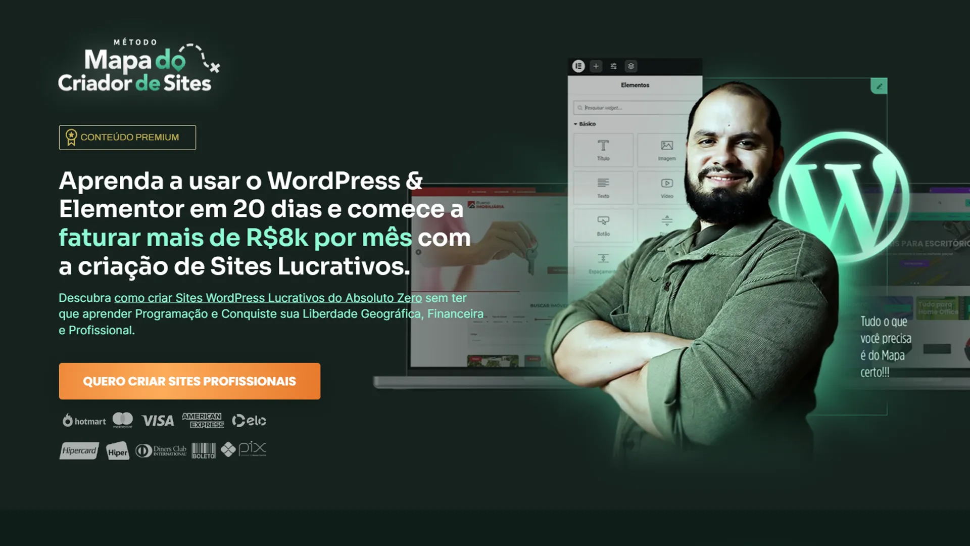 Curso de Criação de Sites WordPress • Mapa do Criador de Sites